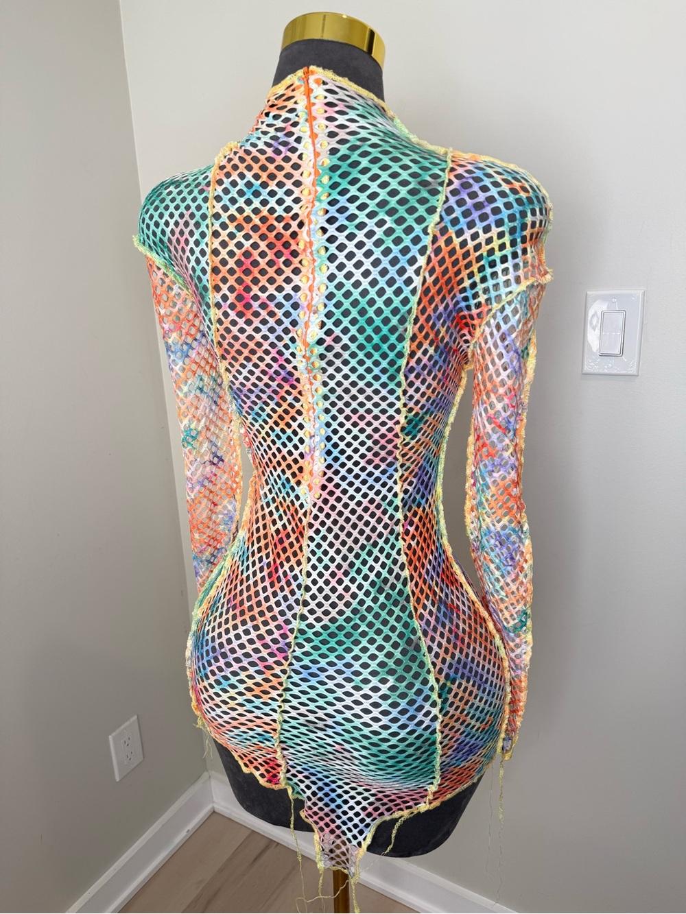 Colorful Fishnet Dress - Picture 10 of 16